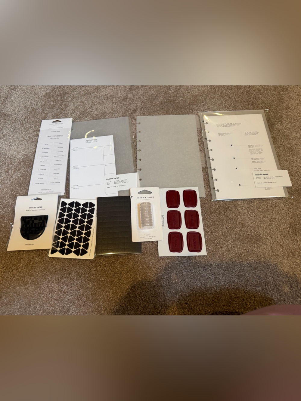 Cloth and Paper Half Letter Planner Bundle - Dashboard, Dividers, Stickers & Acc